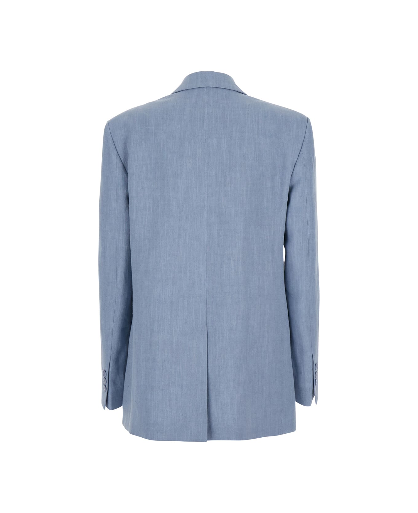 The Seafarer Light Blue Jacket With Classic Lapels And Chest Pocket In Fabric Woman - Light blue