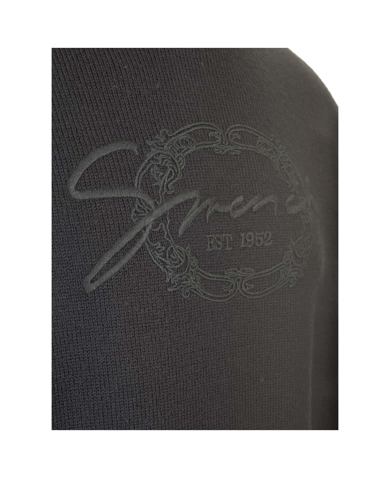 Crew Neck Cotton Sweater - Thumbnail 1