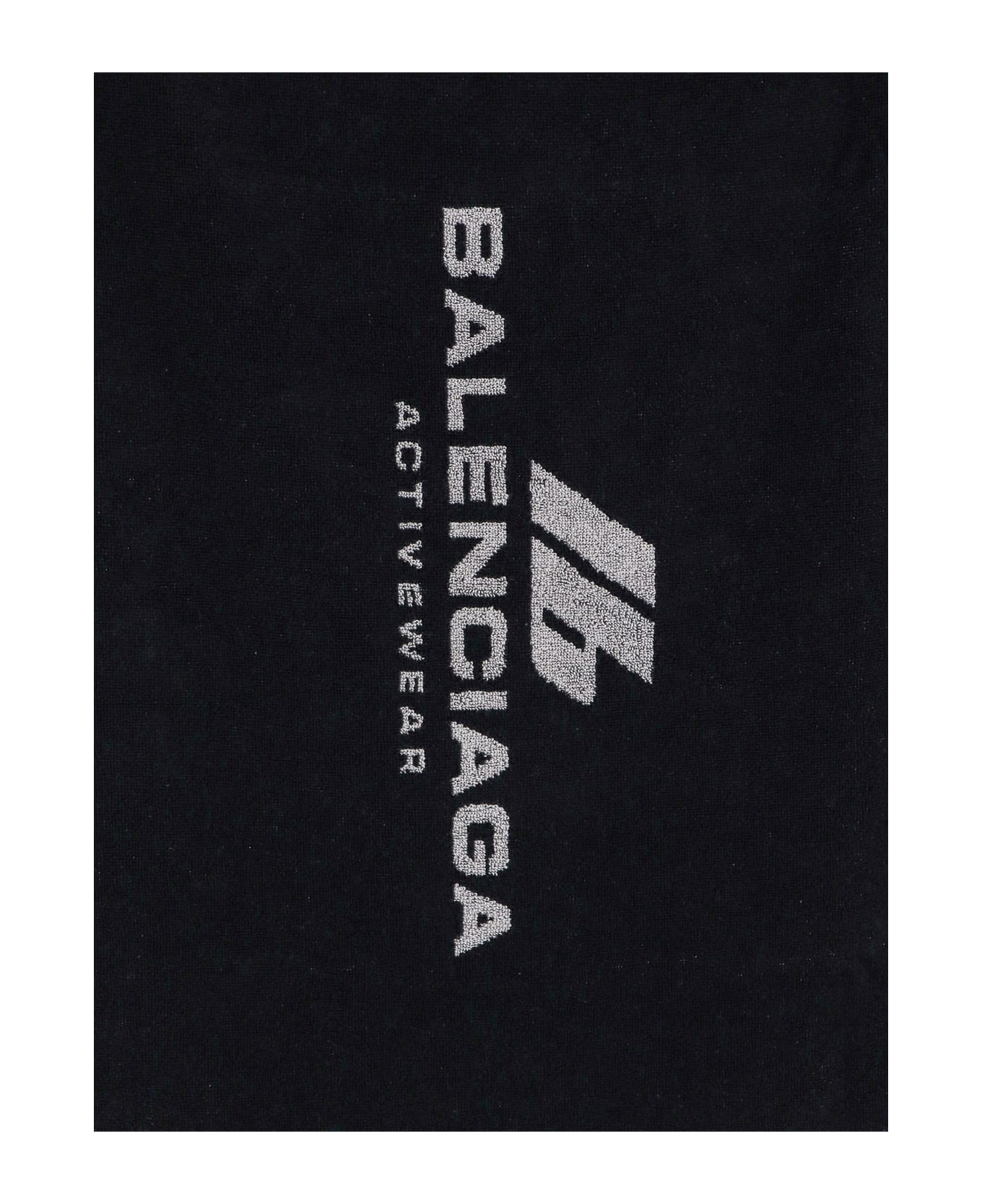 Balenciaga Activewear Terry Fabric Gym Towel - Black