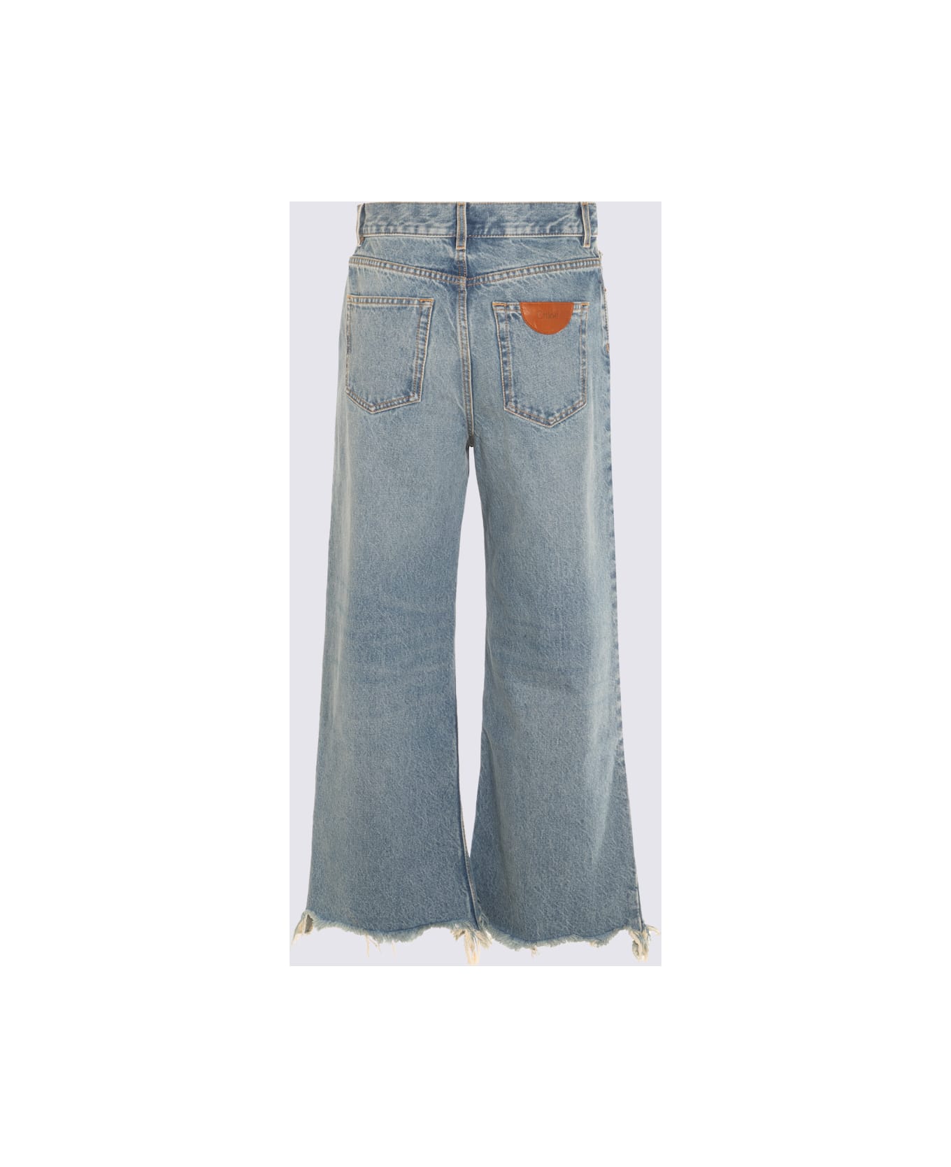Chloé Iced Blue Cotton Denim Jeans - ICED BLUE