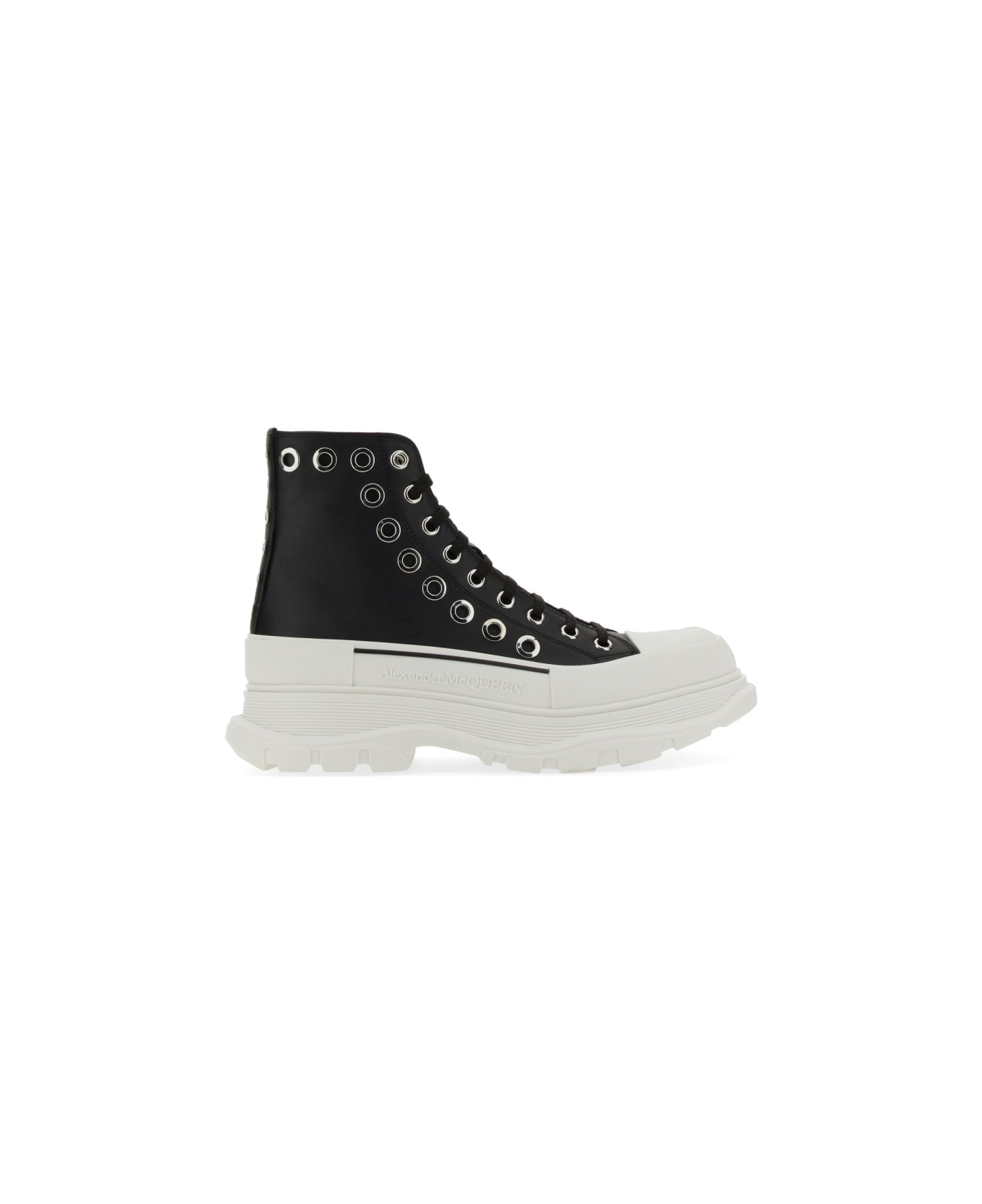 Alexander McQueen Joey Sneaker With Eyelets - BLACK