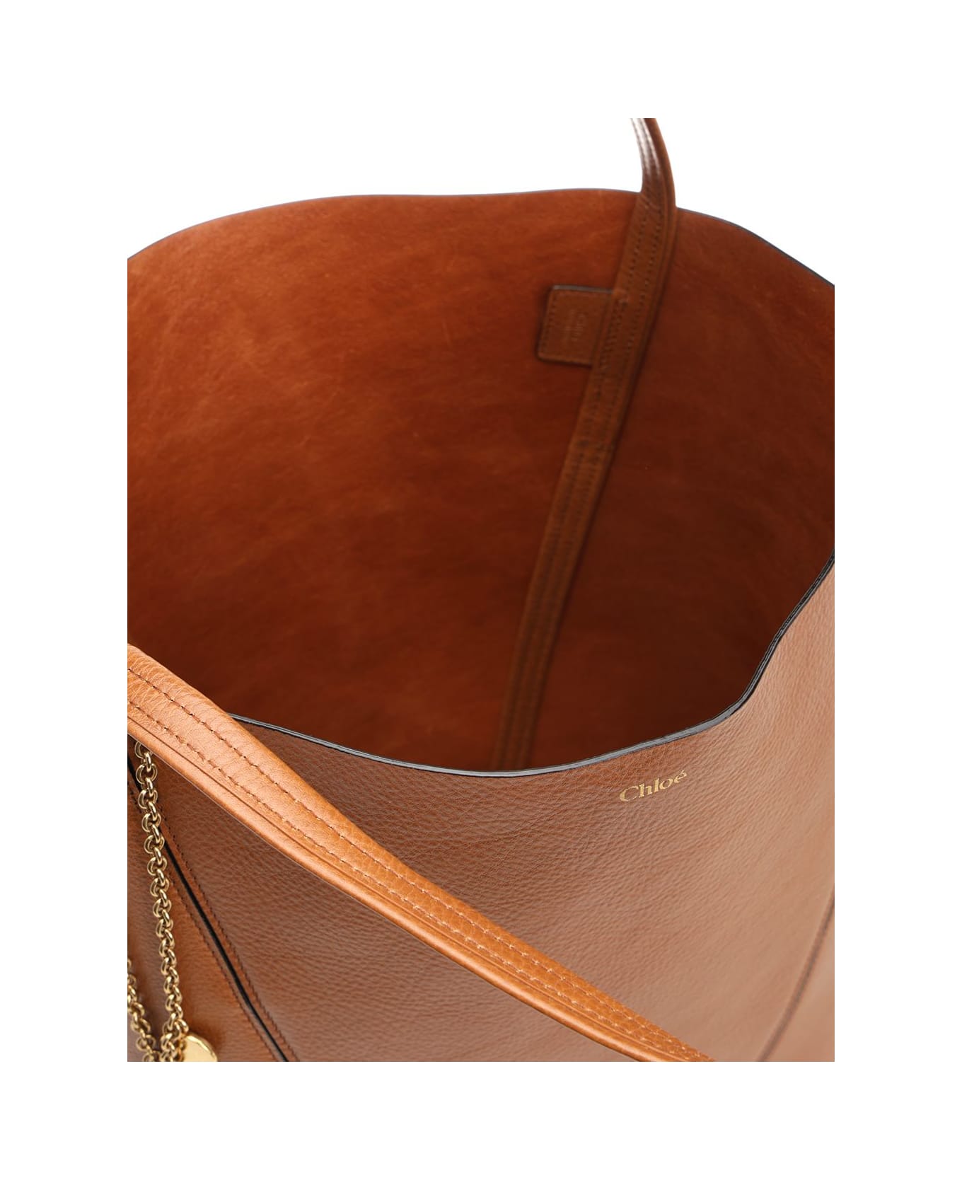 Chloé Large 
spin
 Tote Bag - CLAYBROWN
