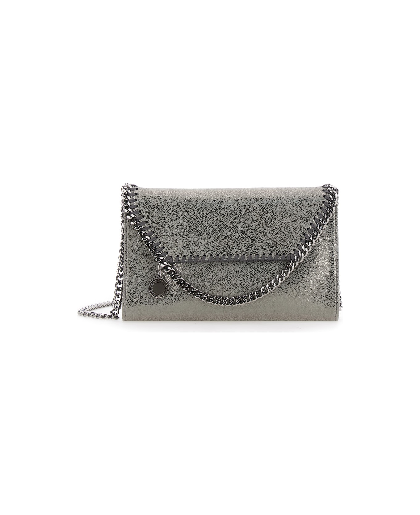 Stella McCartney 
falabella
 Metallic Crossbody Bag With Chain-link Shoulder Strap And Metallic Effect In Ecoleather Woman - Metallic