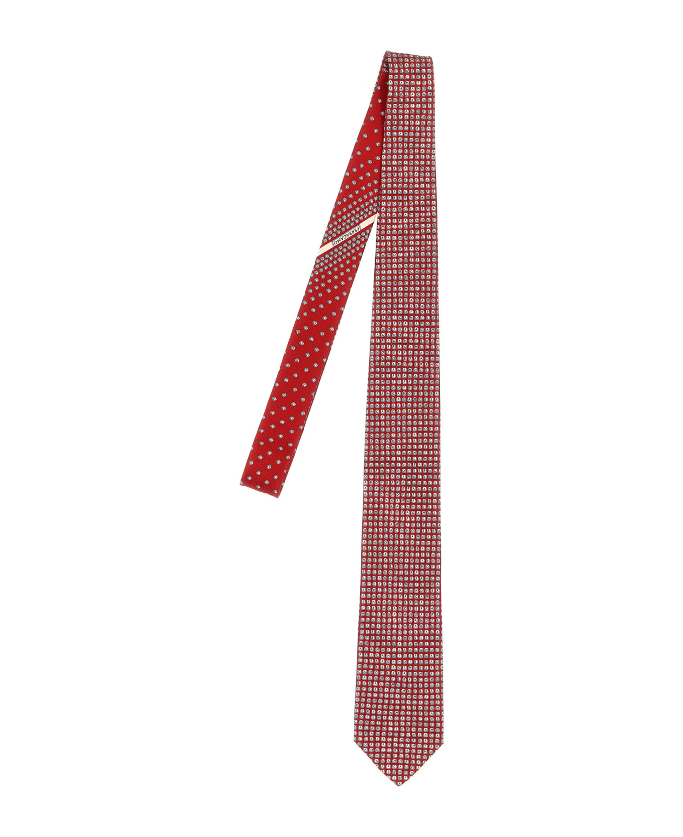 Ferragamo 'tasto' Tie - Red ネクタイ