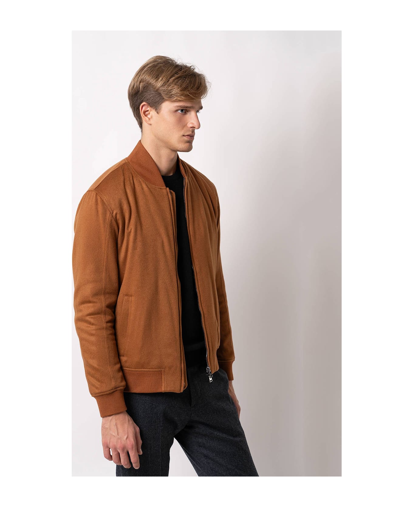 Larusmiani Bomber Jacket Marina Jacket - Brown