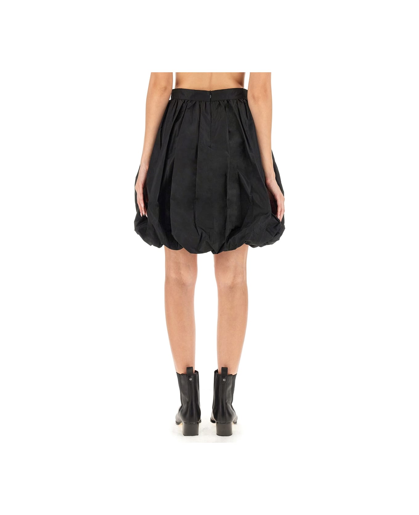 Patou Skirt With Zip. - BLACK