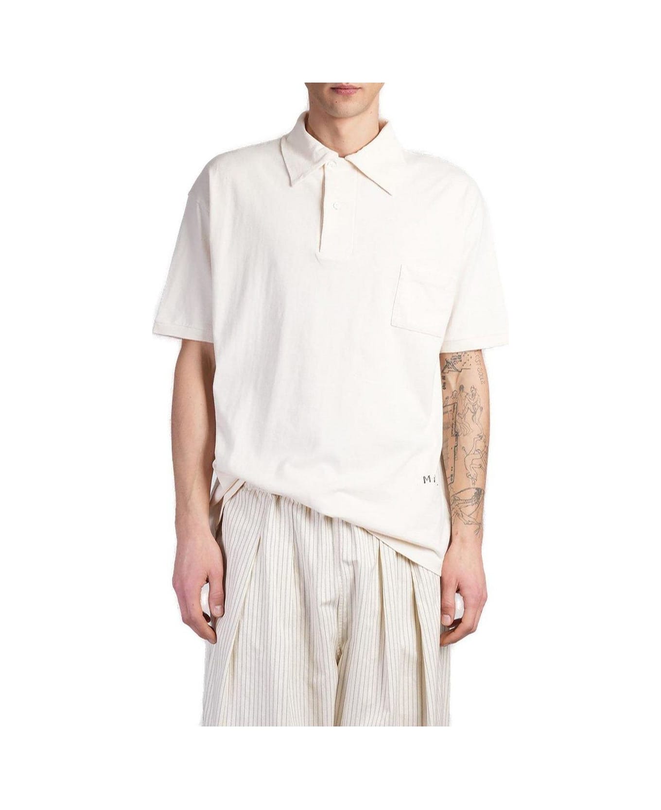 Maison Margiela Straight Hem Polo Shirt - beige
