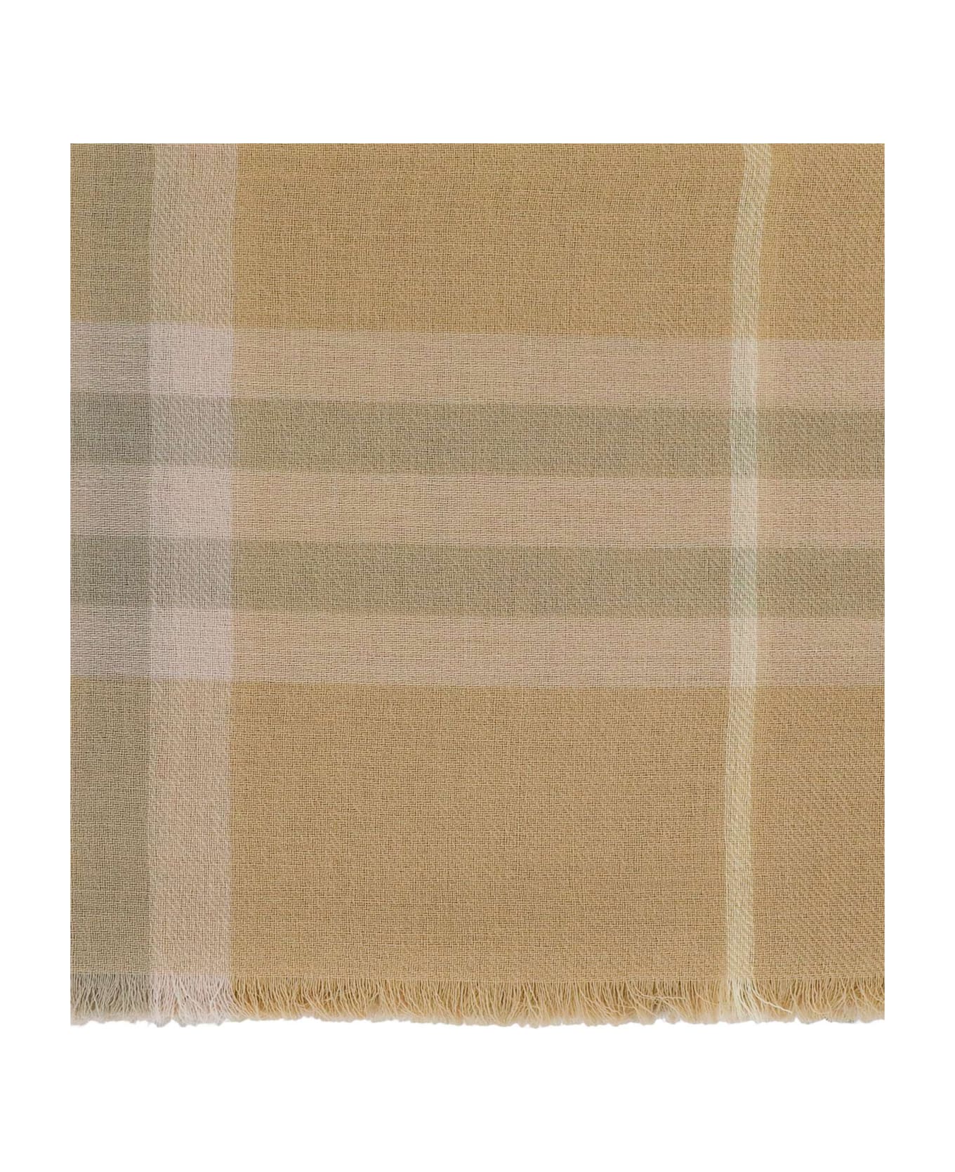 Burberry Wool Check Scarf - Beige