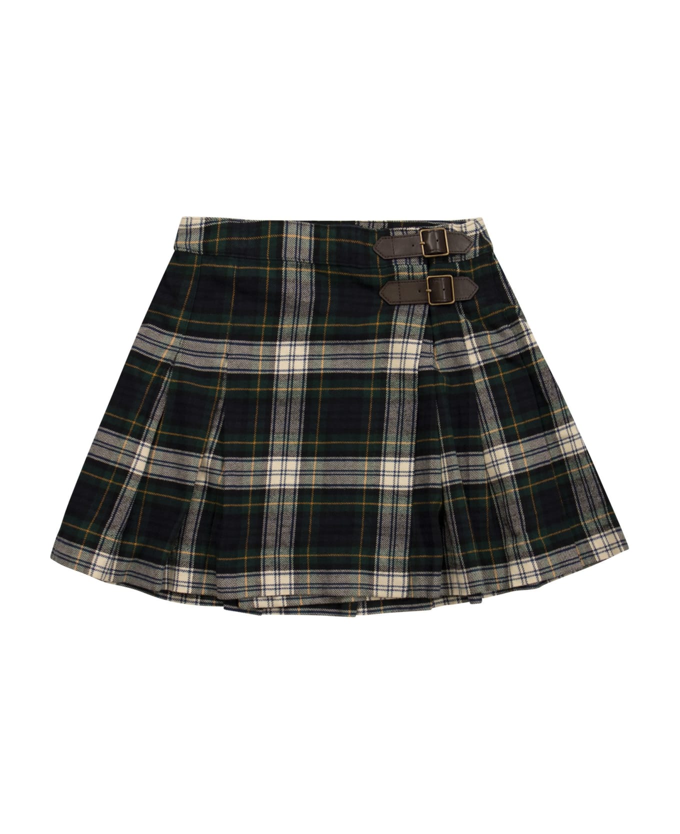 Ralph Lauren Cotton Twill Plaid Skirt - Multi