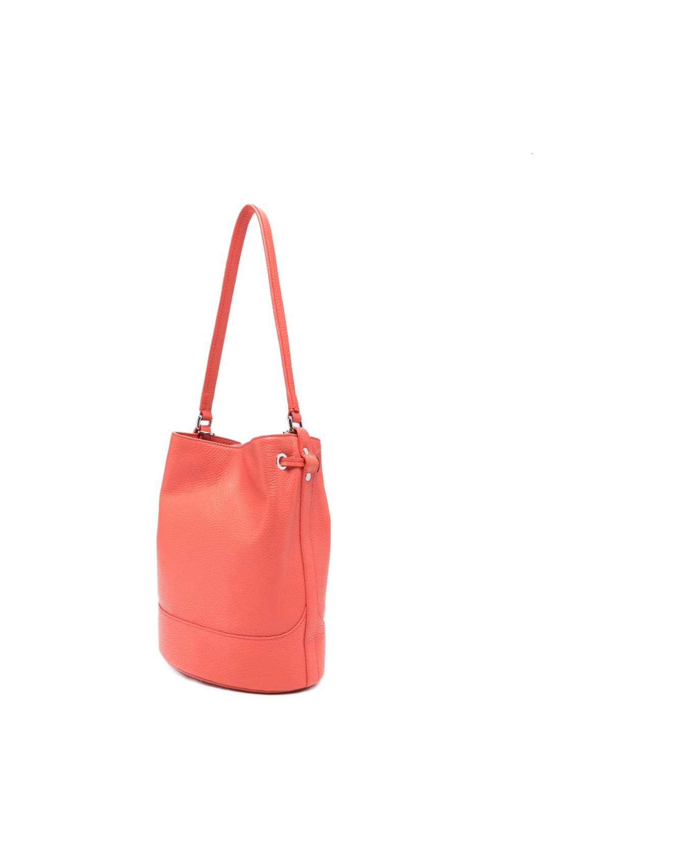 Zanellato Monda' Daily Small Leather Bucket Bag - Red