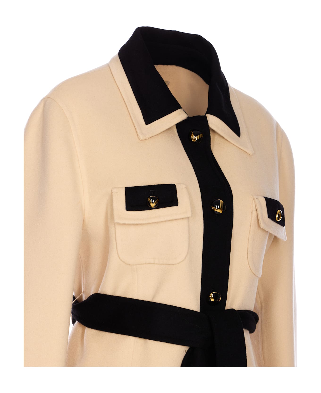 Valentino Garavani Solid Compact Drap Coat - Beige