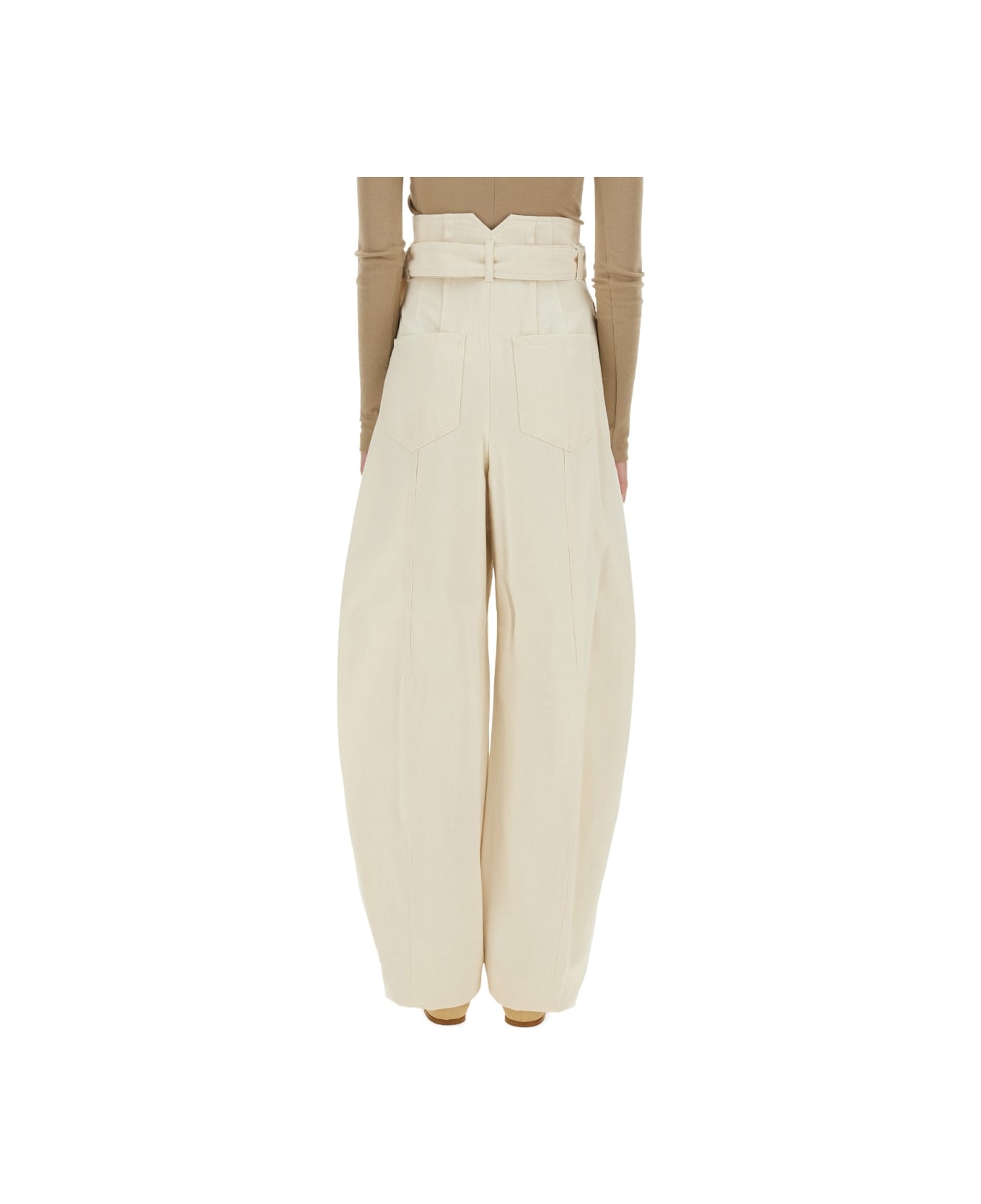 SportMax Pants 
glaucous
 - IVORY
