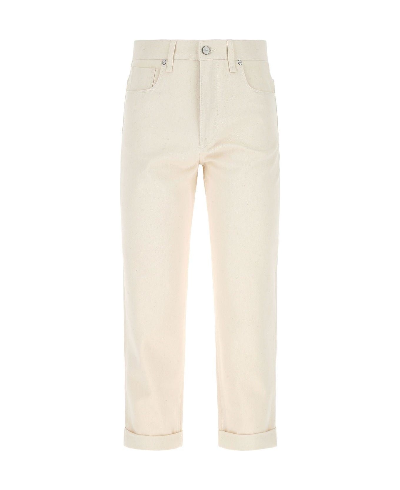 Fendi Ivory Denim Jeans - WHITE