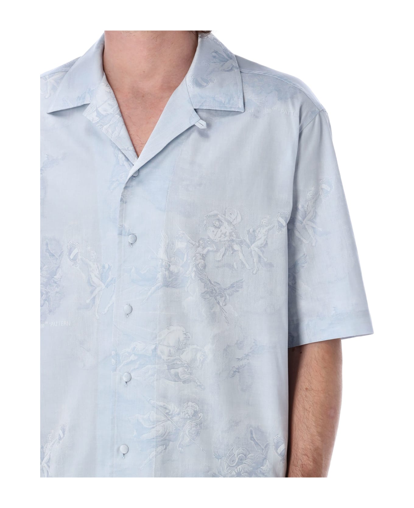 Off-White Allover Holiday Shirt - LIGHT BLUE