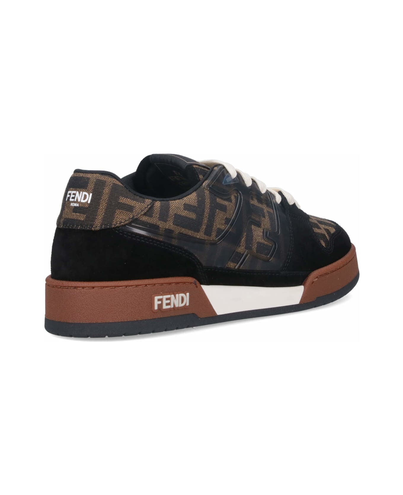 Fendi 
match
 Jacquard Low-top Sneakers - Brown