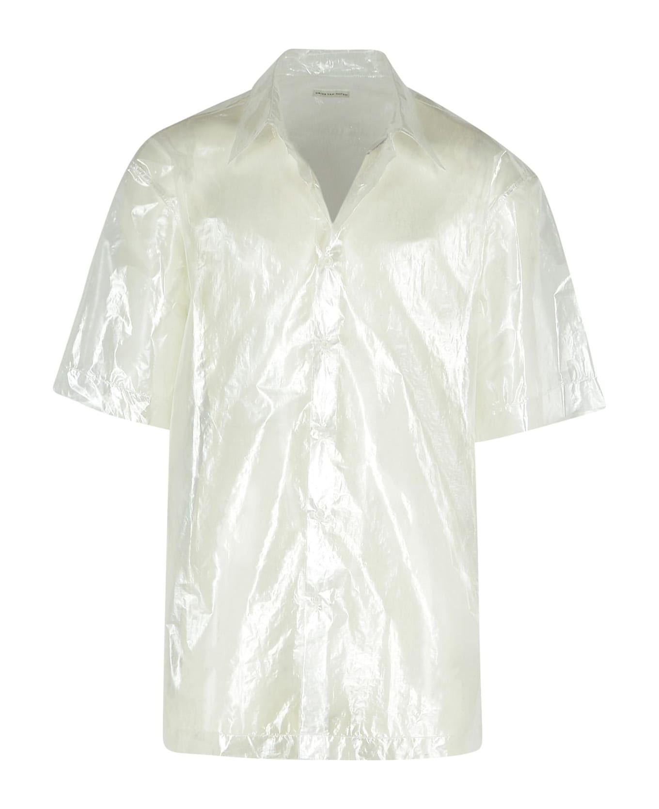 Dries Van Noten 
cassidye
 Silver Nylon Shirt - Silver