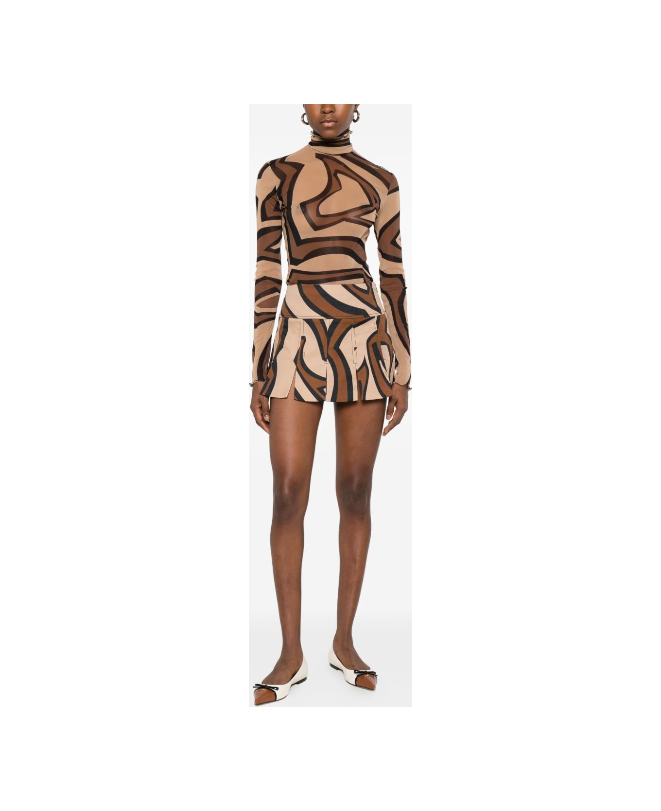 Pucci Printed Midi Dress - Golden
