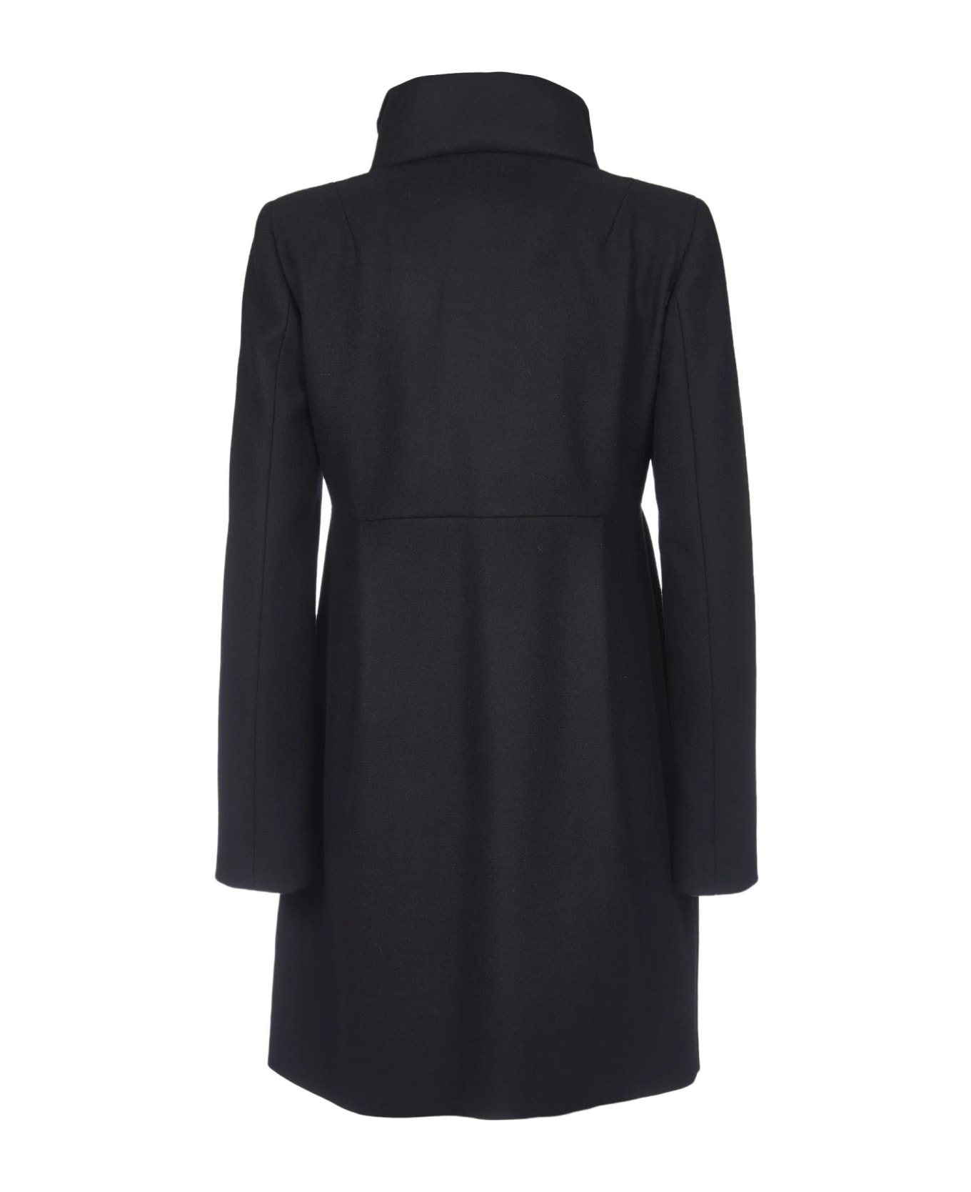 Fay Black Wool-blend Coat - Black コート