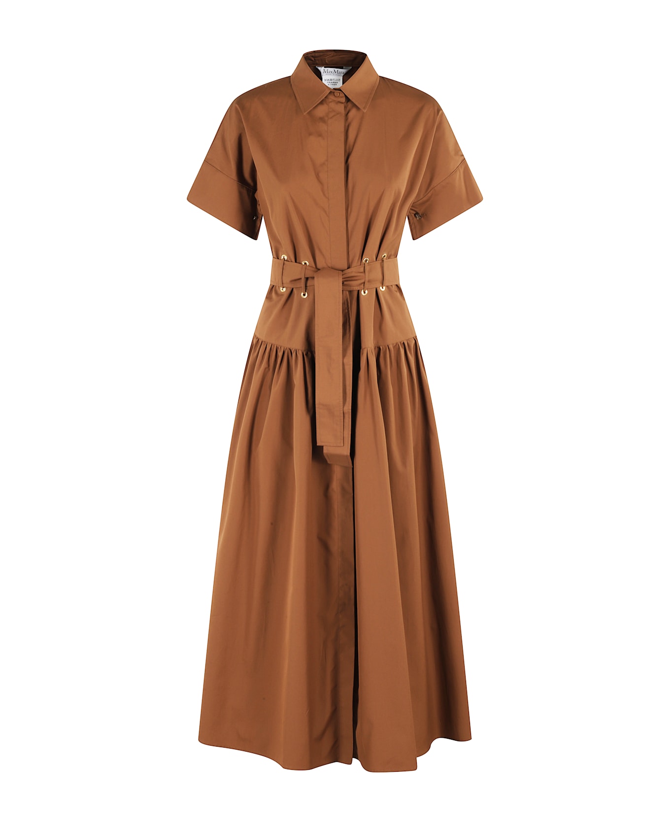 Max Mara Agoraio Popeline Dress - Cuoio