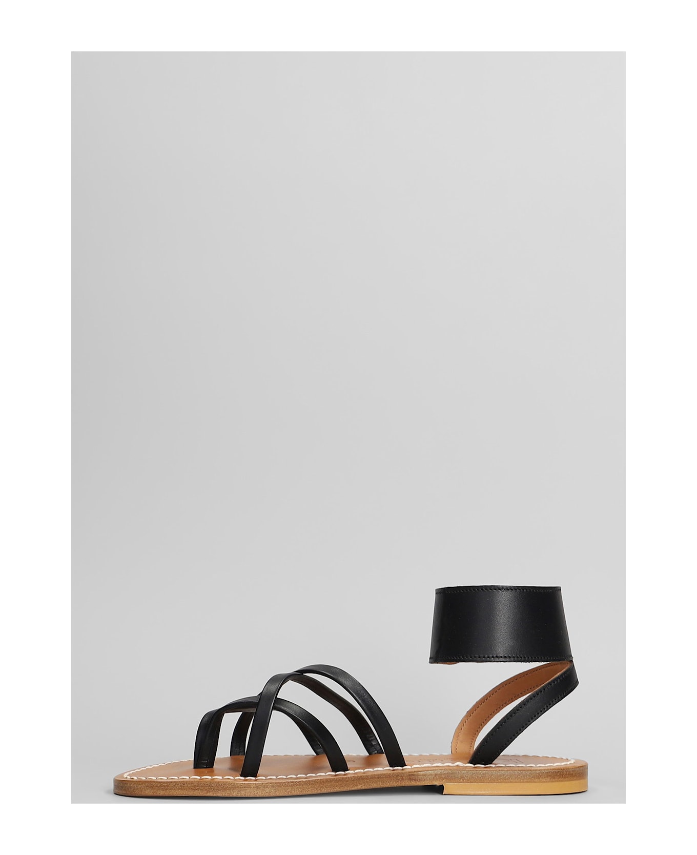 K.Jacques Selyse F Flats In Black Leather - black