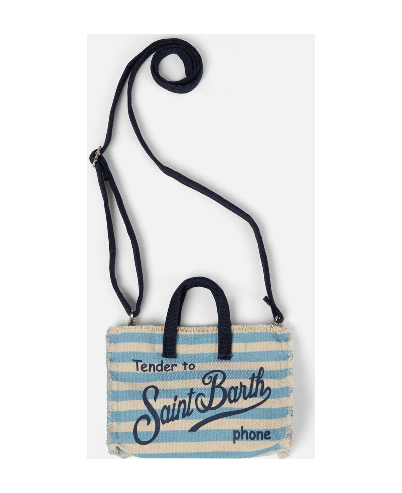 MC2 Saint Barth Phone Holder Bag With Striped Print - SKY デジタルアクセサリー