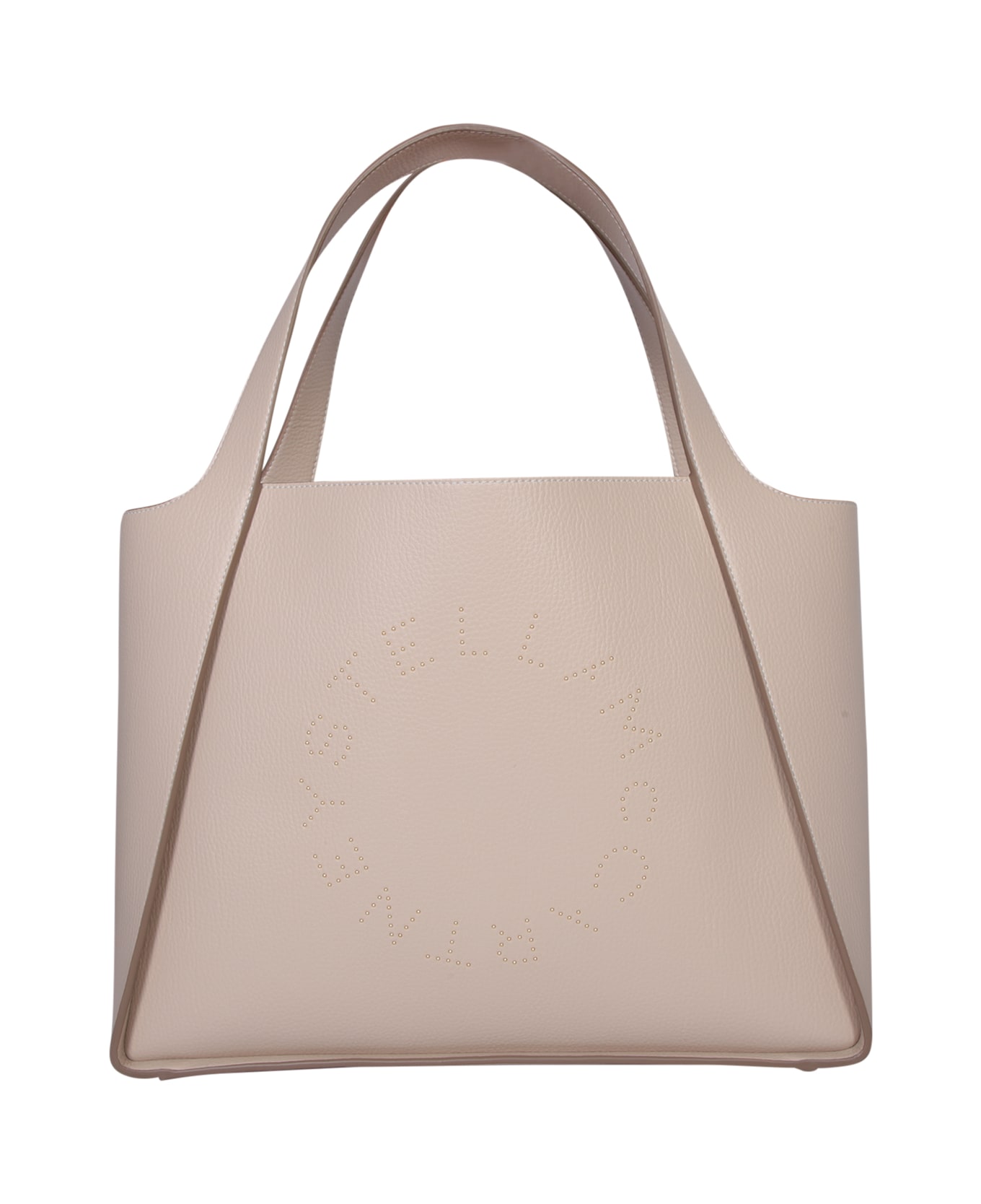 Stella McCartney Logo Studded Open-top Tote Bag - White