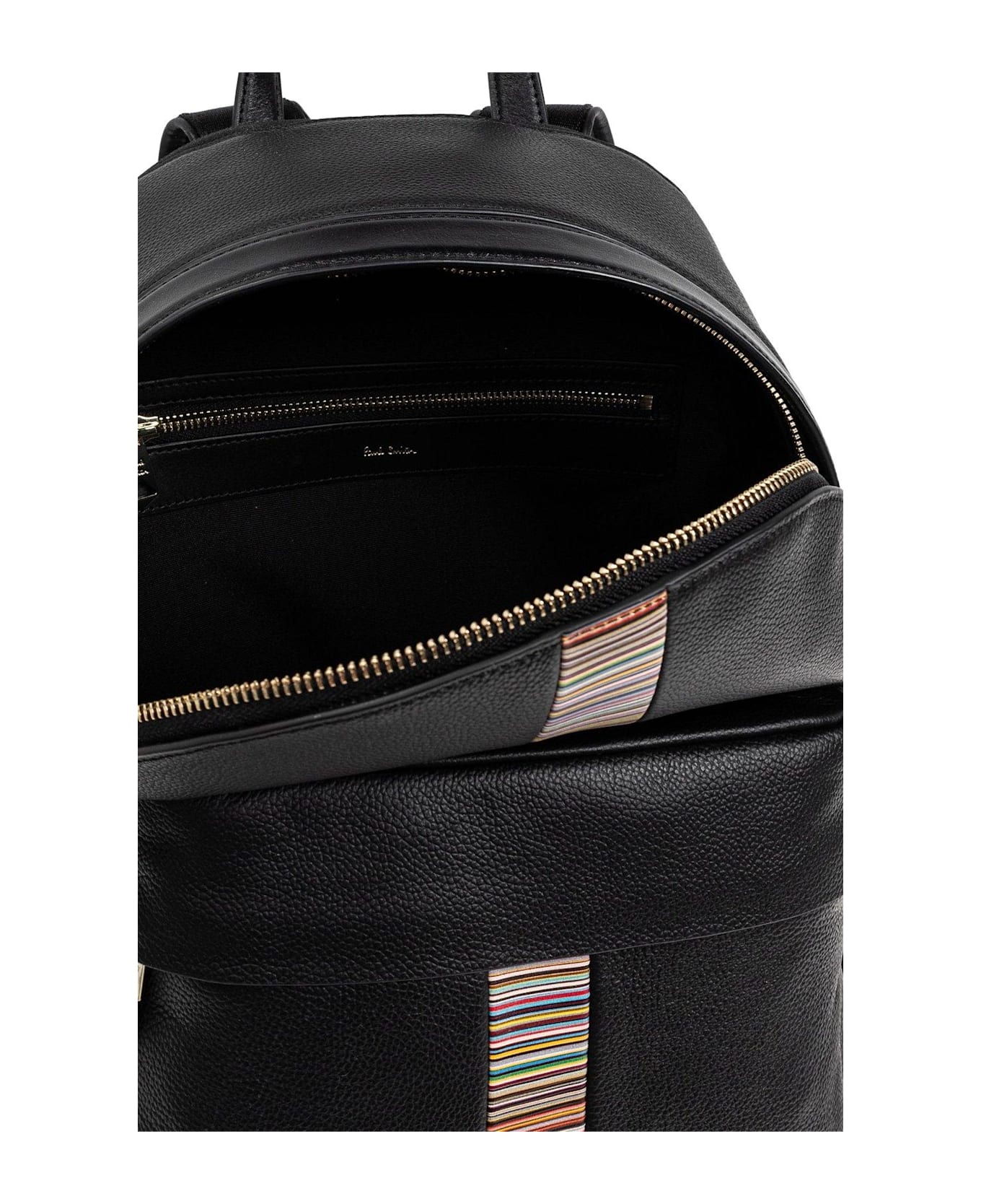 Paul Smith Leather Backpack - BLACK