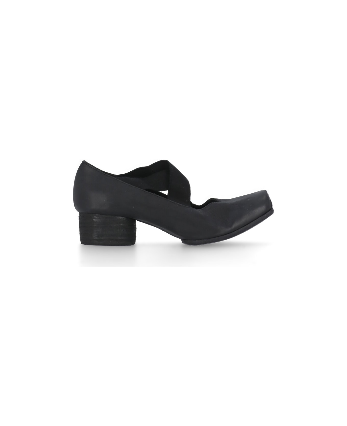 Uma Wang Leather Heeled Shoes - Black