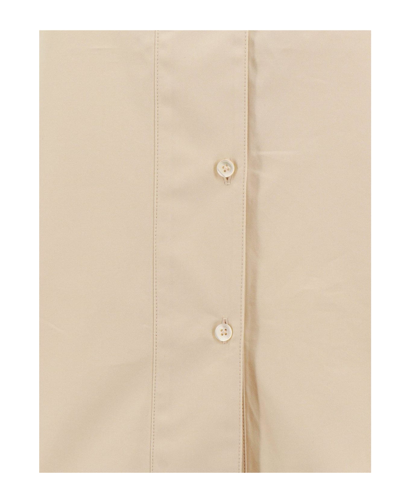 Totême High-neck Sleeved Shirt - White