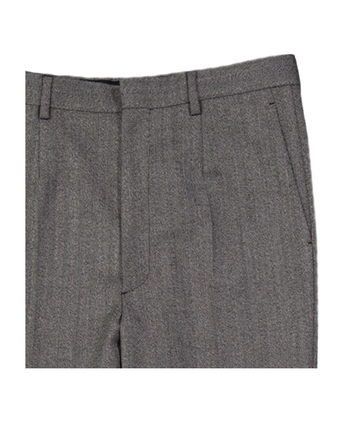 Prada Wool Pants - Gray ボトムス