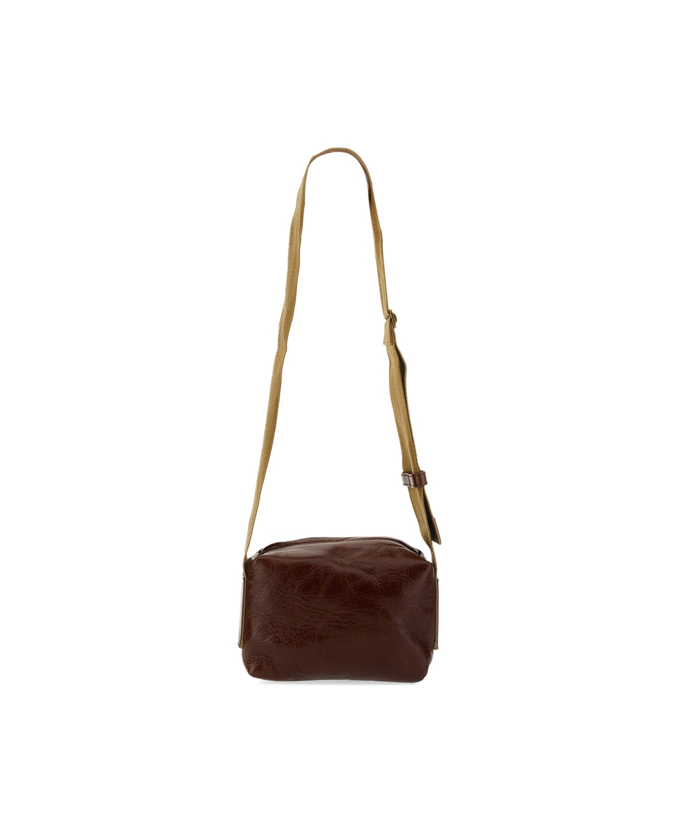 Uma Wang Small Leather Bag - BROWN