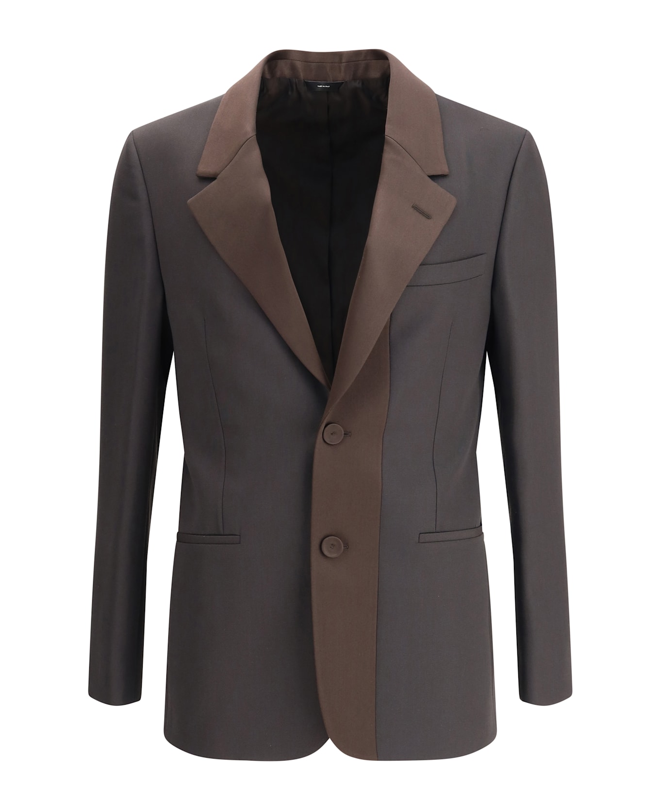Fendi Single-breasted Wool Crêpe Blazer - BROWN