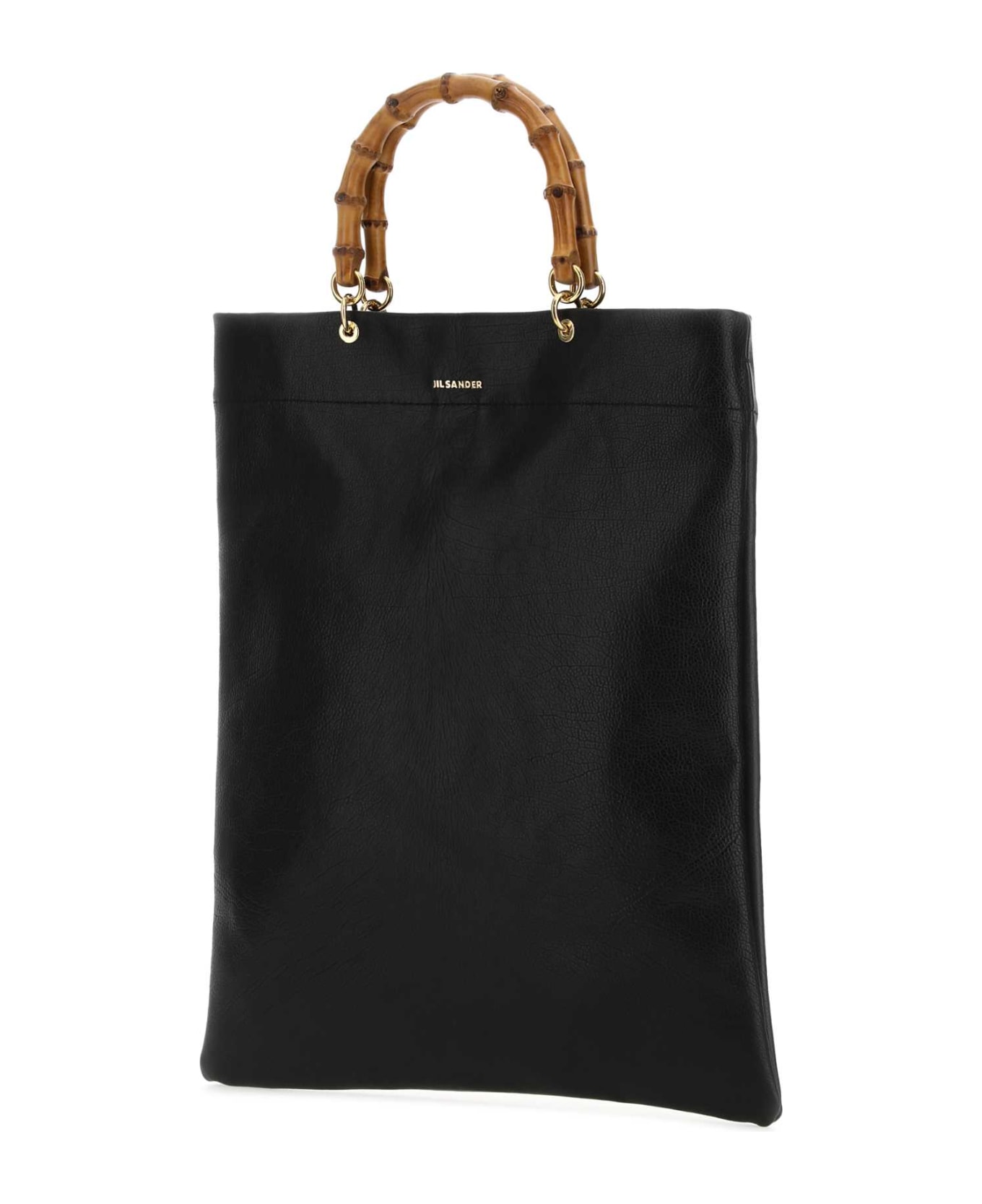 Jil Sander Black Leather Medium Shopping Bag - 001