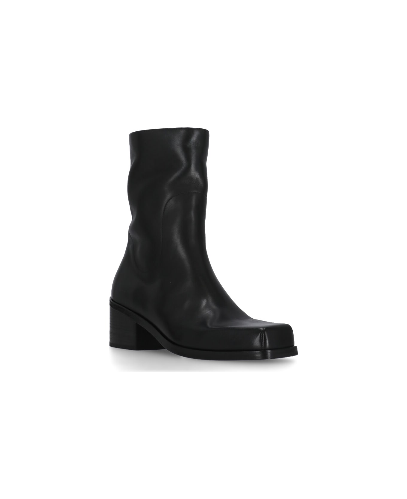 Marsell Leather Ankle Boots - Black