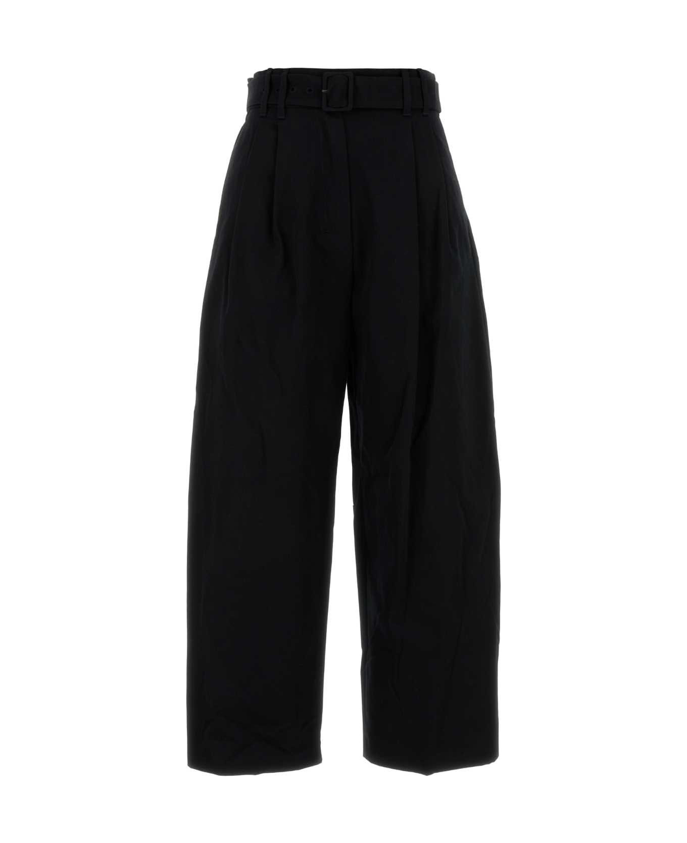 
S Max Mara Black Cotton Dina Pant - NERO