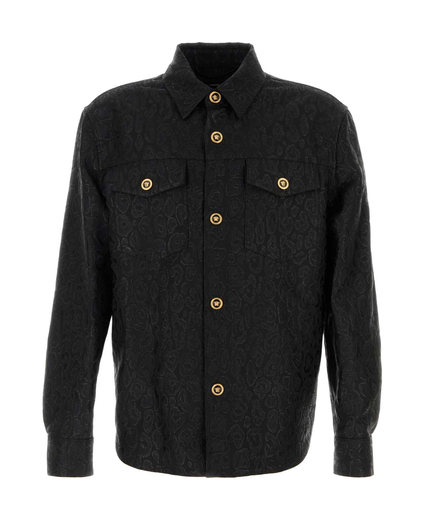 Versace Black Jacquard Shirt - BLACK