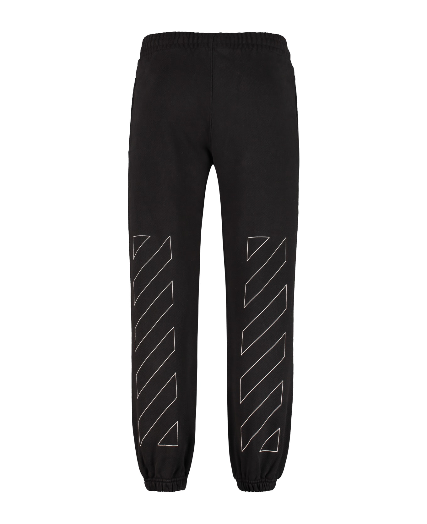 Off-White Logo Detail Cotton Track-pants - black