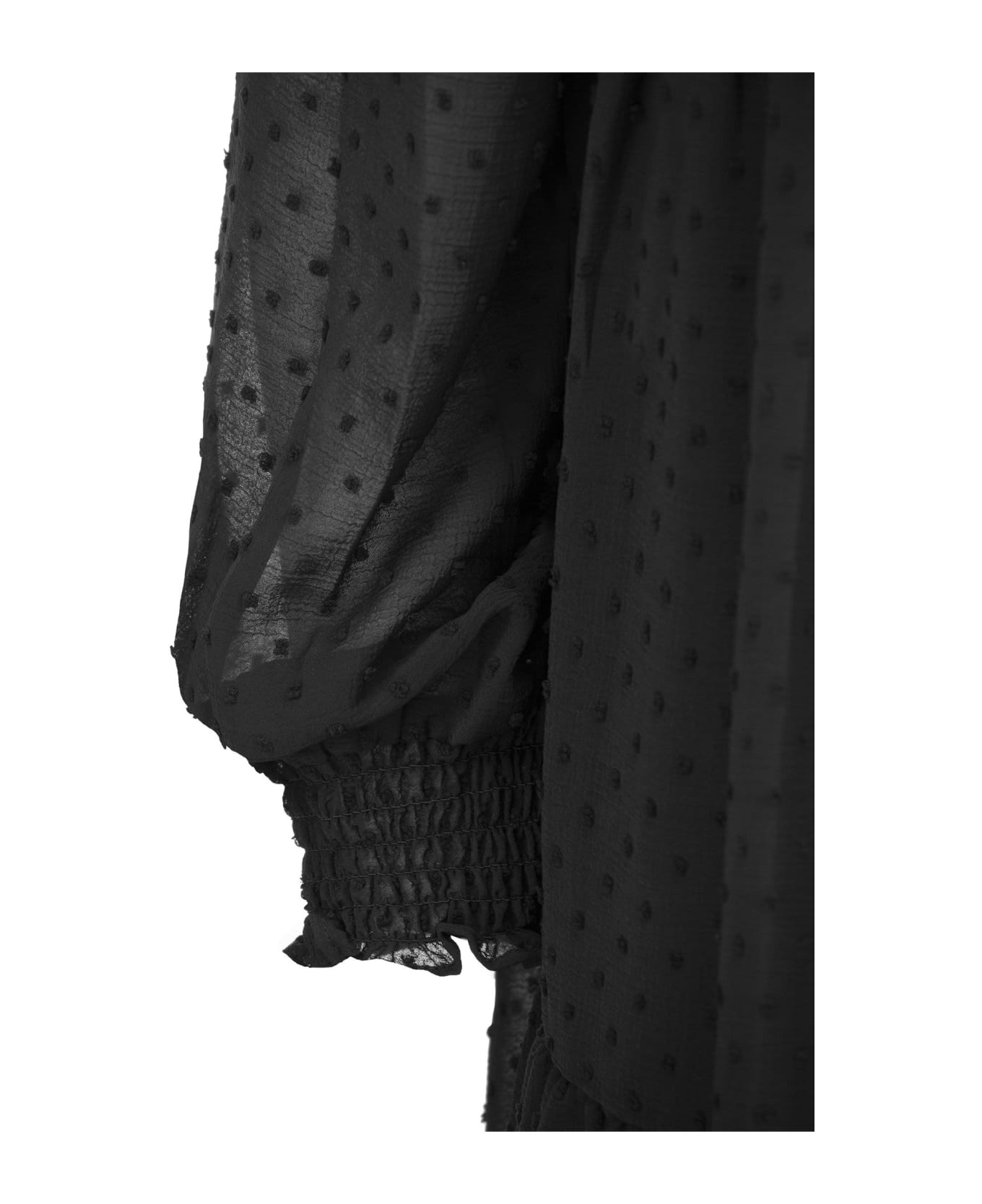 Michael Kors Pois Georgette Dress - Black ワンピース＆ドレス