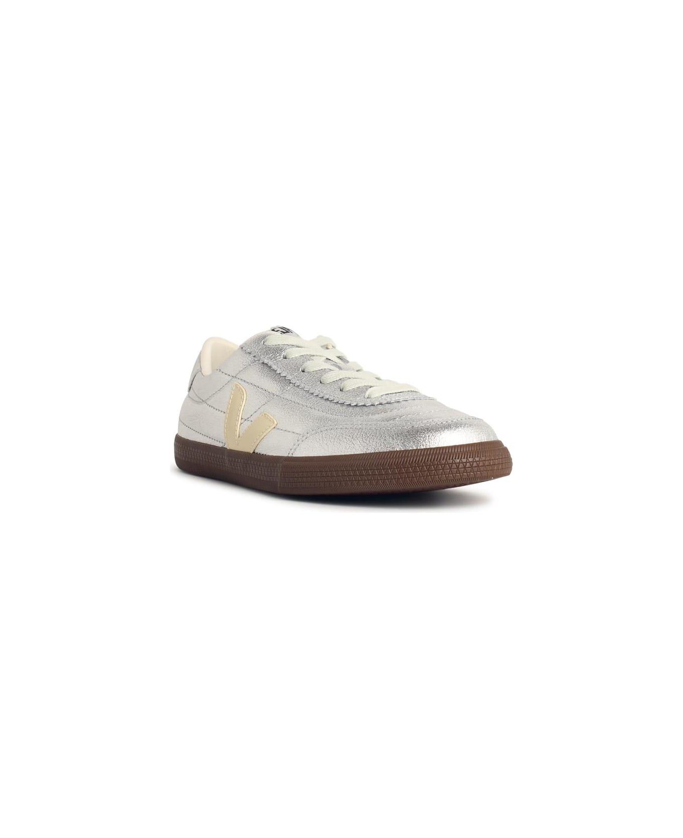Veja 
panenka
 Silver O.t. Leather Sneakers - Silver