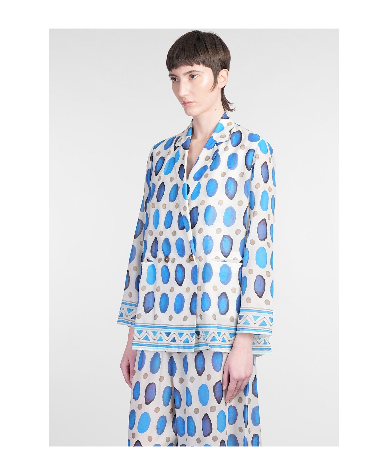 Holy Caftan Jam Shirt In Grey Cotton - grey