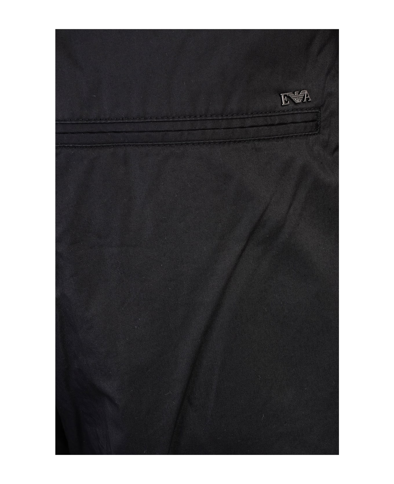 Emporio Armani Pants In Black Polyester - black