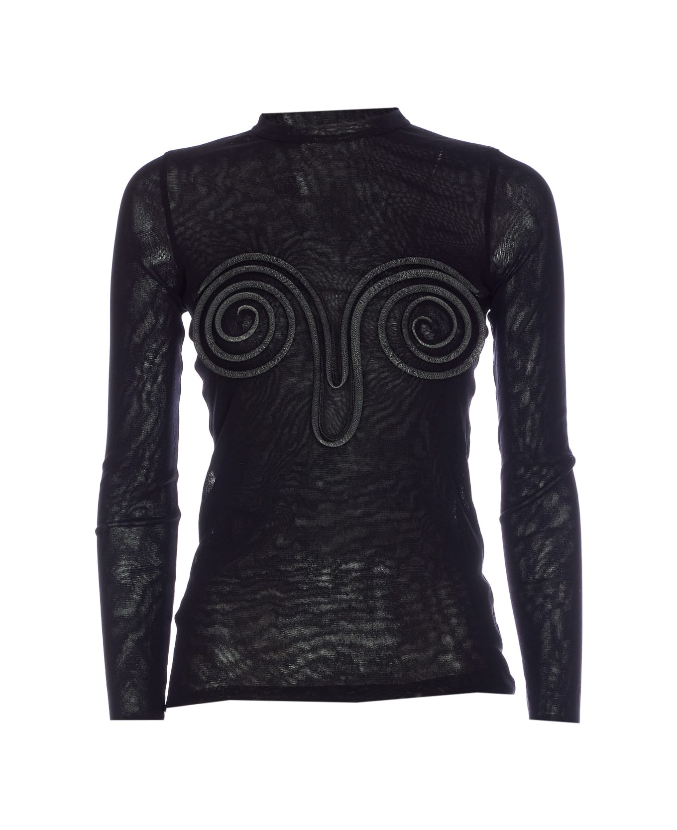 Jean Paul Gaultier 3d Spirale Long Sleeves - Black