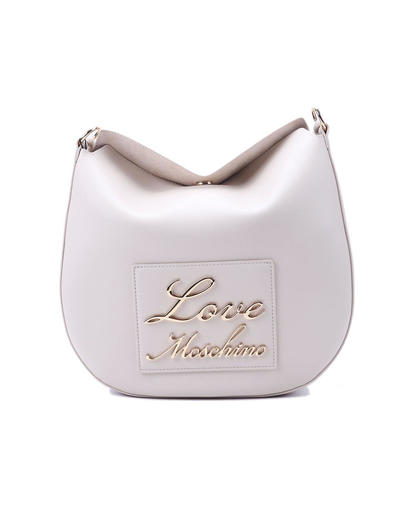 Love Moschino Logo-lettering Magnetic Fastened Shoulder Bag - Avorio