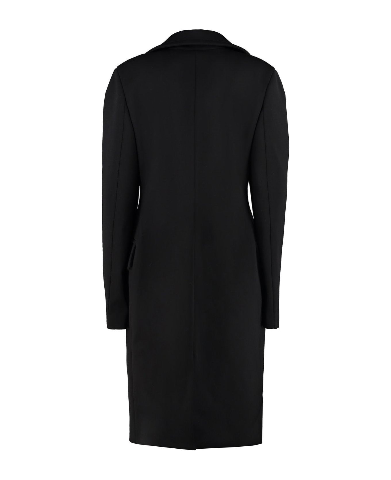Bottega Veneta Double Breasted Coat - BLACK