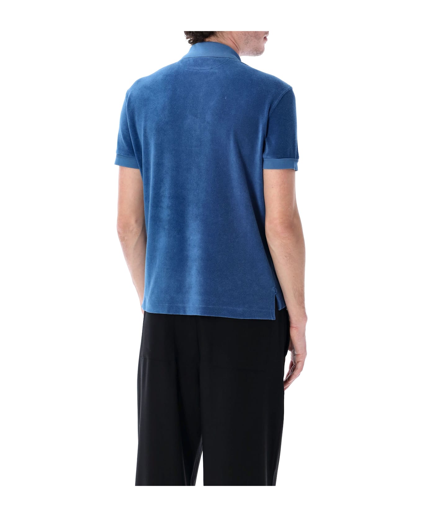 Tom Ford Towelling Polo - DENIM BLUE