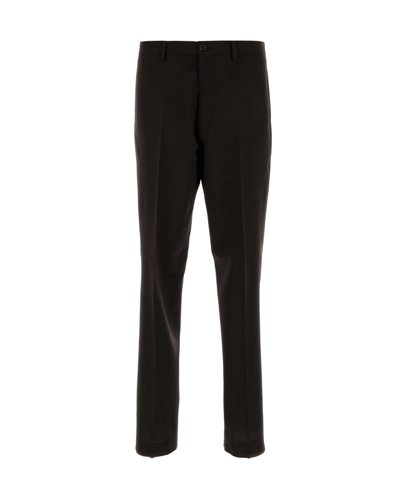 Prada Dark Brown Wool Pant - EBANO