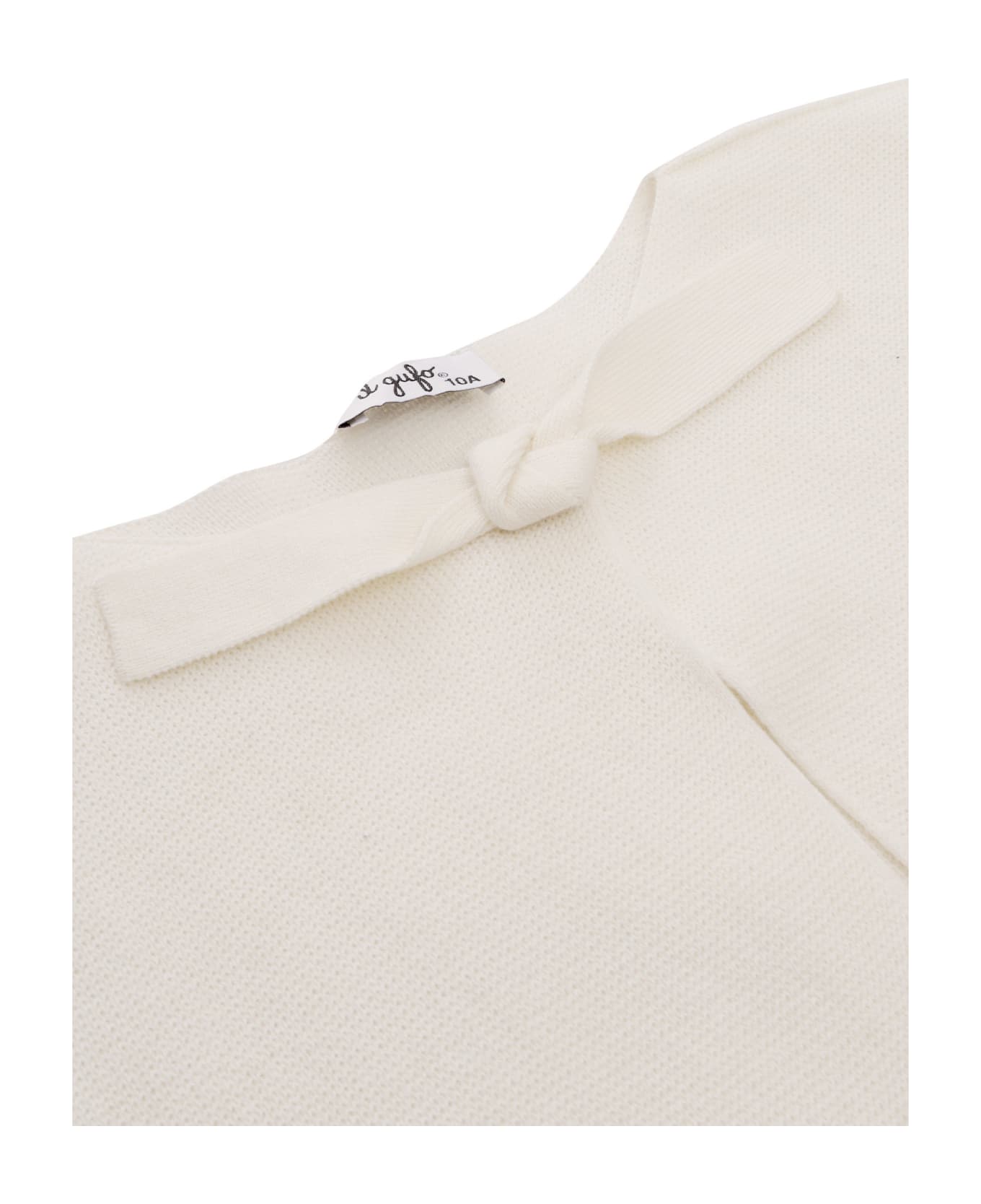 Il Gufo White Tricot Cardigan - WHITE ニットウェア＆スウェットシャツ