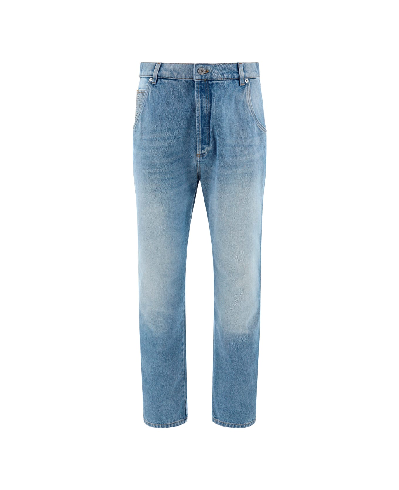 Balmain low-top Monogram Jeans - Bleu Jean