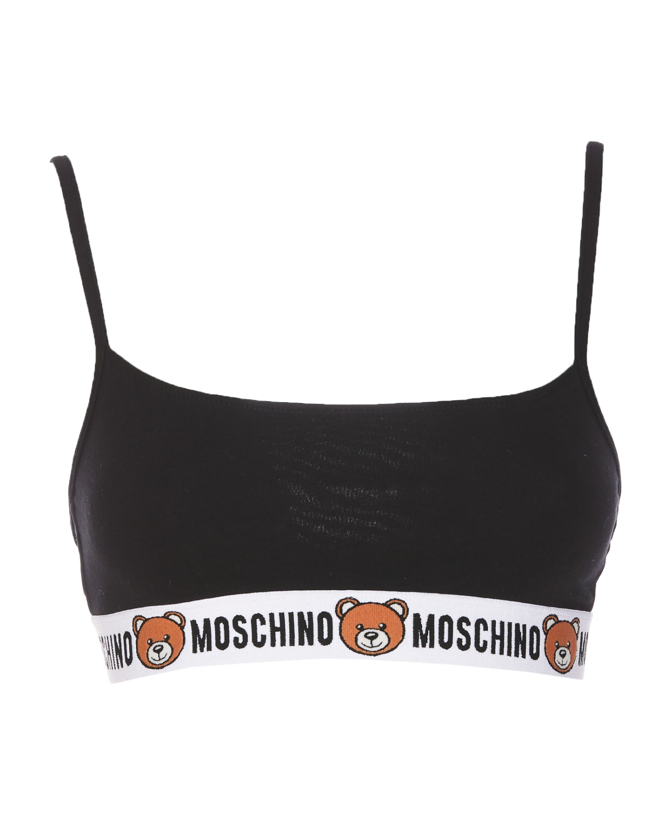 Moschino Logo Bra Top - Black