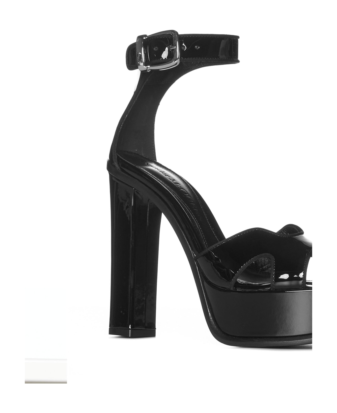 Alexander McQueen Sandals - Black/black/silver